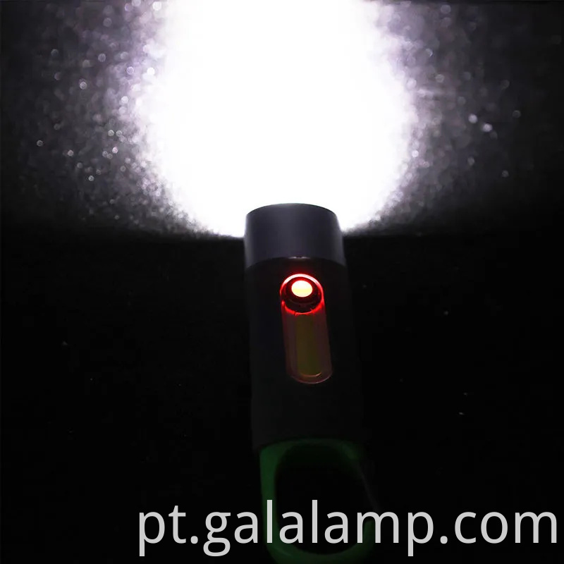 Lanterna recarregável tipo C Tipo C com holofotes brancos brilhantes